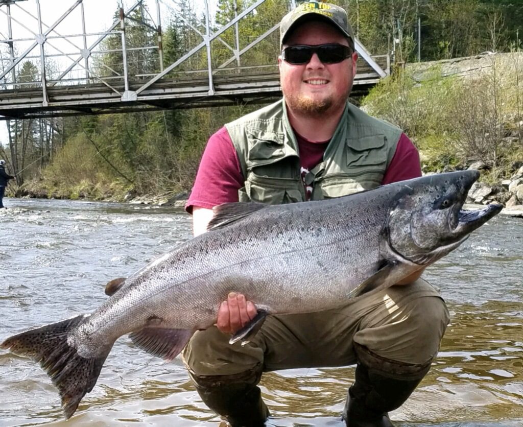 Captain Hunter Nash With a Kasilof River King Salmon