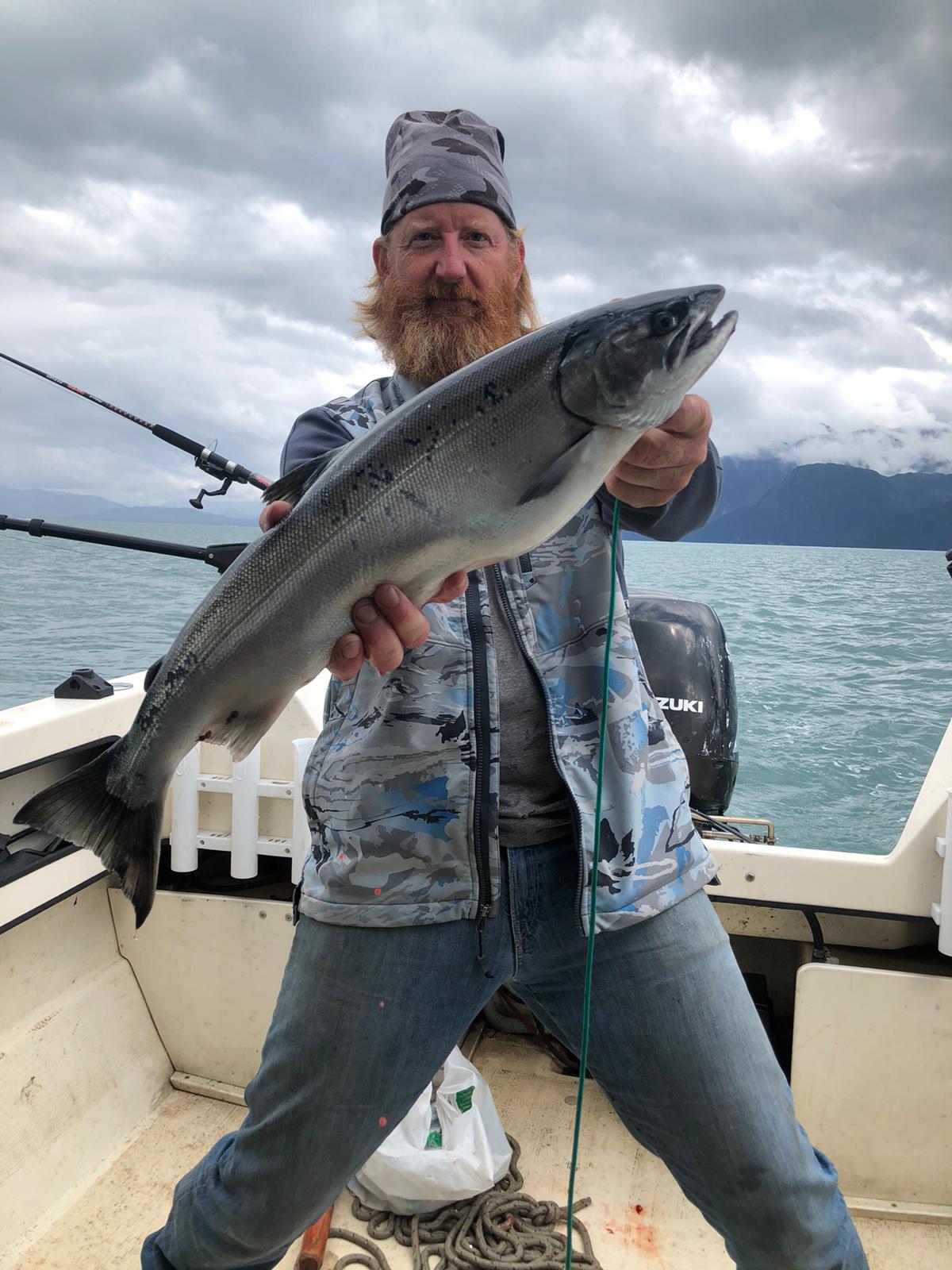 Captain Jim With a Resurrection Bay Silver Salmon